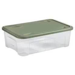 Boîte de rangement Tontarelli Combi Box 29,5 L couvercle vert vendue par 3 pièces
