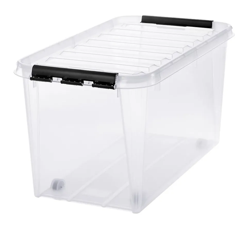 Boîte de rangement transparent avec roulettes Smartstore Classic 70L