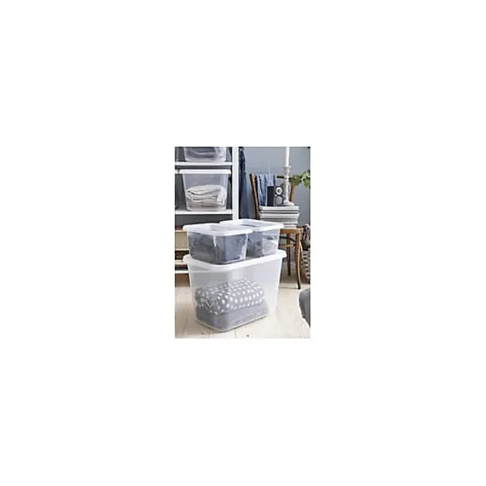 Boîte de rangement transparente avec couvercle 11 litres Basic S