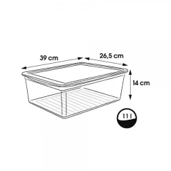 Boîte de rangement transparente spéciale vetements 11 litres