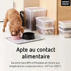 Boîte de rangement transparente avec couvercle 32 litres - Clips Blancs