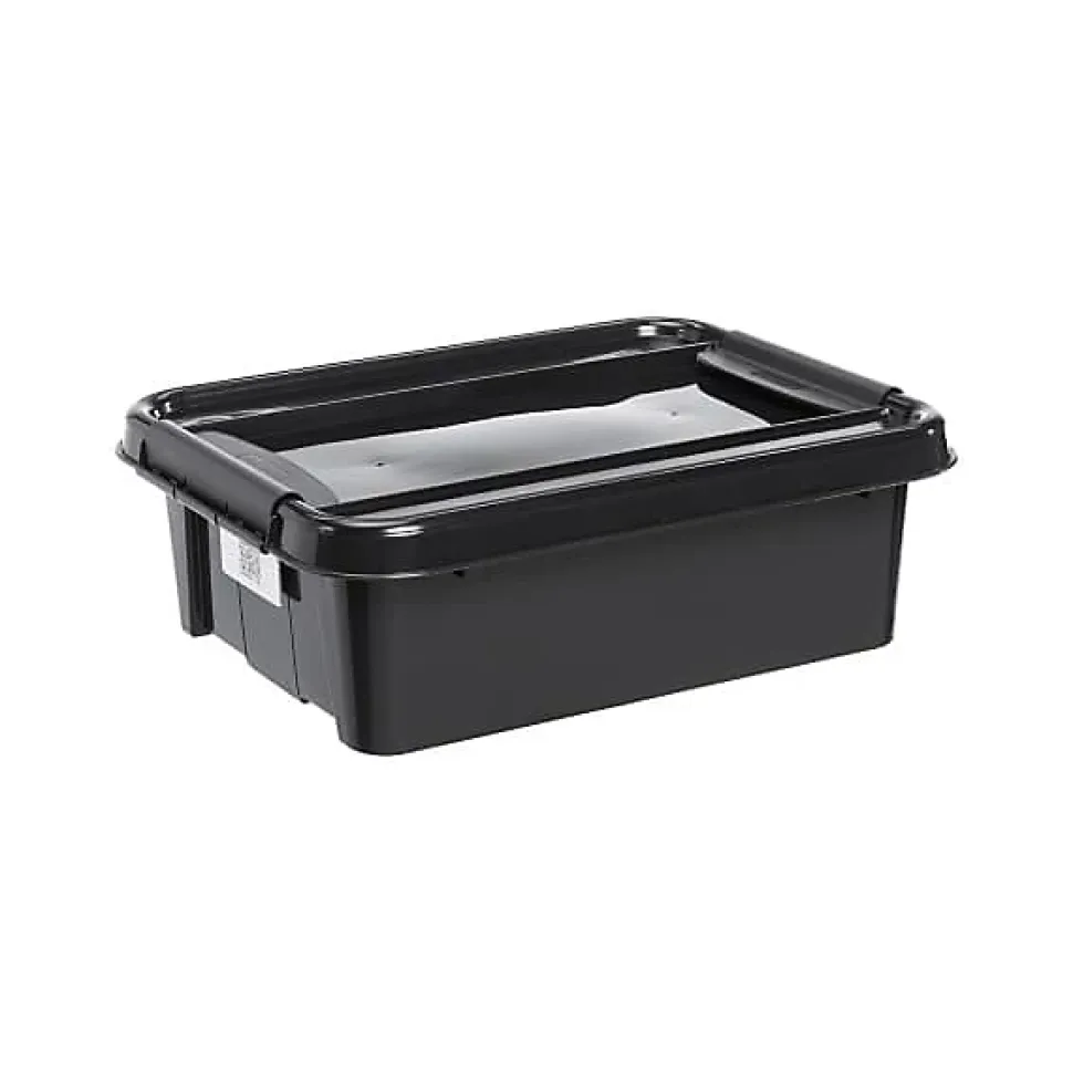 Boîte Empilable noire 21 litres en plastique recyclé