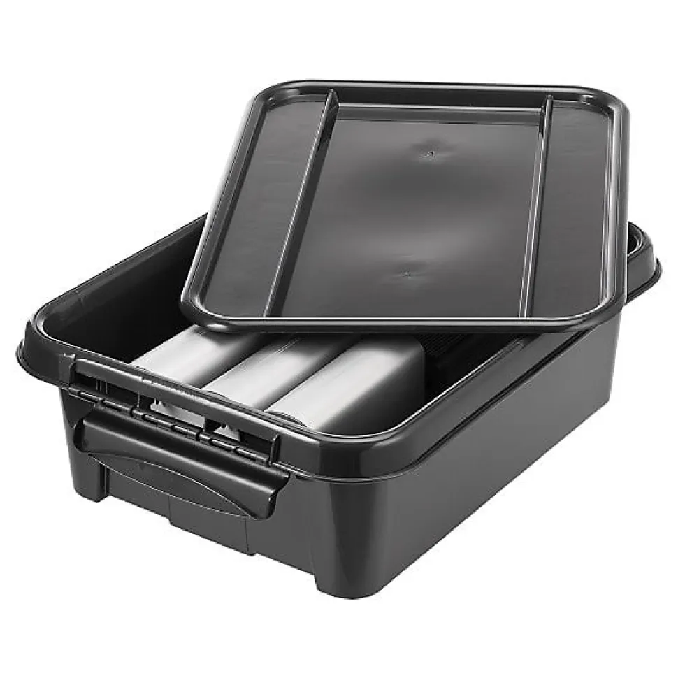 Boîte Empilable noire 21 litres en plastique recyclé
