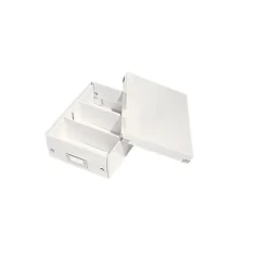 Boîte en Carton Plate à compartiments avec couvercle - Blanc