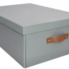 Boîte en carton rectangulaire grise vendue par 2
