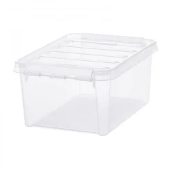 Boîte en plastique avec couvercle clipsable 8 litres - Clips Blancs