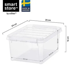 Boîte en plastique avec couvercle clipsable 8 litres - Clips Blancs