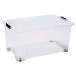 Boîte en plastique 110 L Kaze transparent