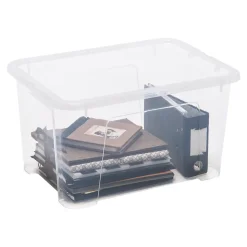 Boîte en plastique 45 L Kaze transparent
