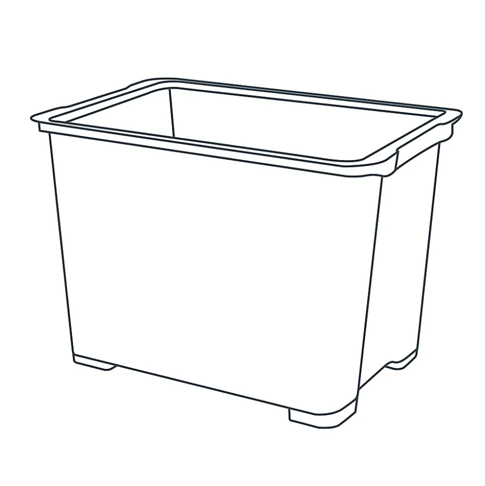 Boîte en plastique 63 L Kaze transparent
