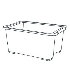 Boîte en plastique 43 L Kaze transparent