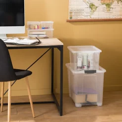 Boîte en plastique 60 L Kaze transparent