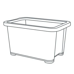 Boîte en plastique 15 L Kaze transparent