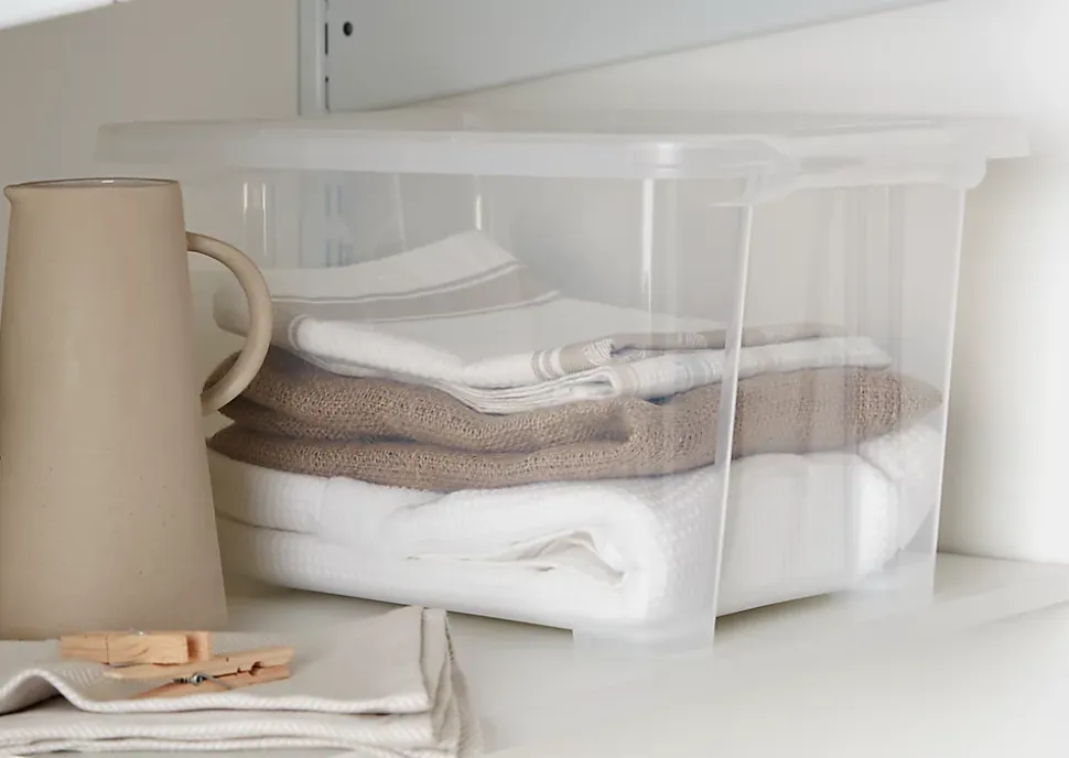 Boîte en plastique 15 L Kaze transparent