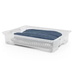 Boîte en plastique 50 L l.78,7 x H.15,9 x P.58,6 cm Kaze transparent