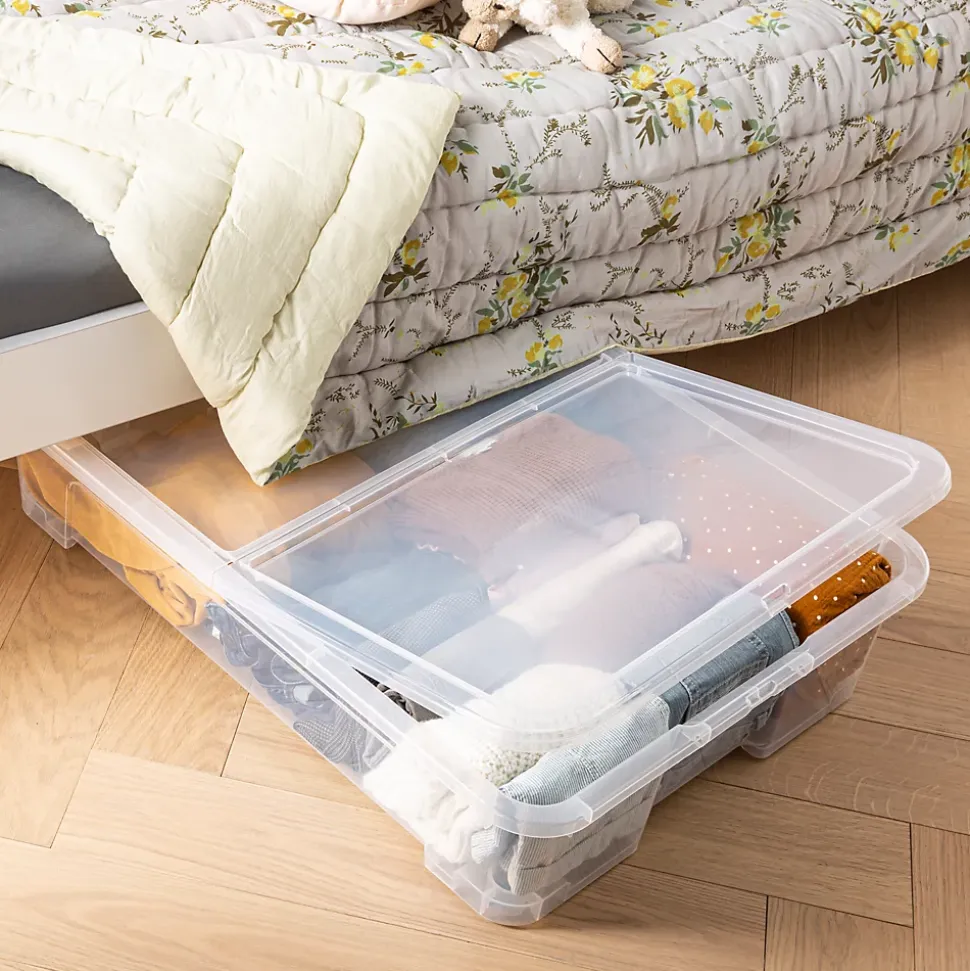Boîte en plastique 50 L l.56 x H.17 x P.78 cm Kaze transparent