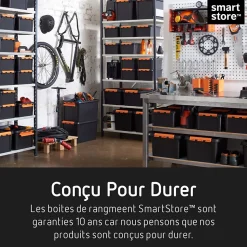 Boîte en plastique noir Smartstore Pro 31 L