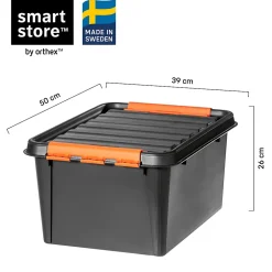 Boîte en plastique noir Smartstore Pro 31 L