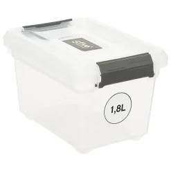 Boîte en plastique transparente 18L Solutions+ - 5Five