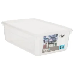 Boîte en plastique transparente 6,5L Simply+ - 5Five