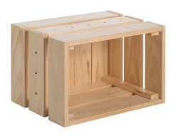 Boîte Homebox en pin massif emboîtable et empilable 25,6x38,4x28 cm
