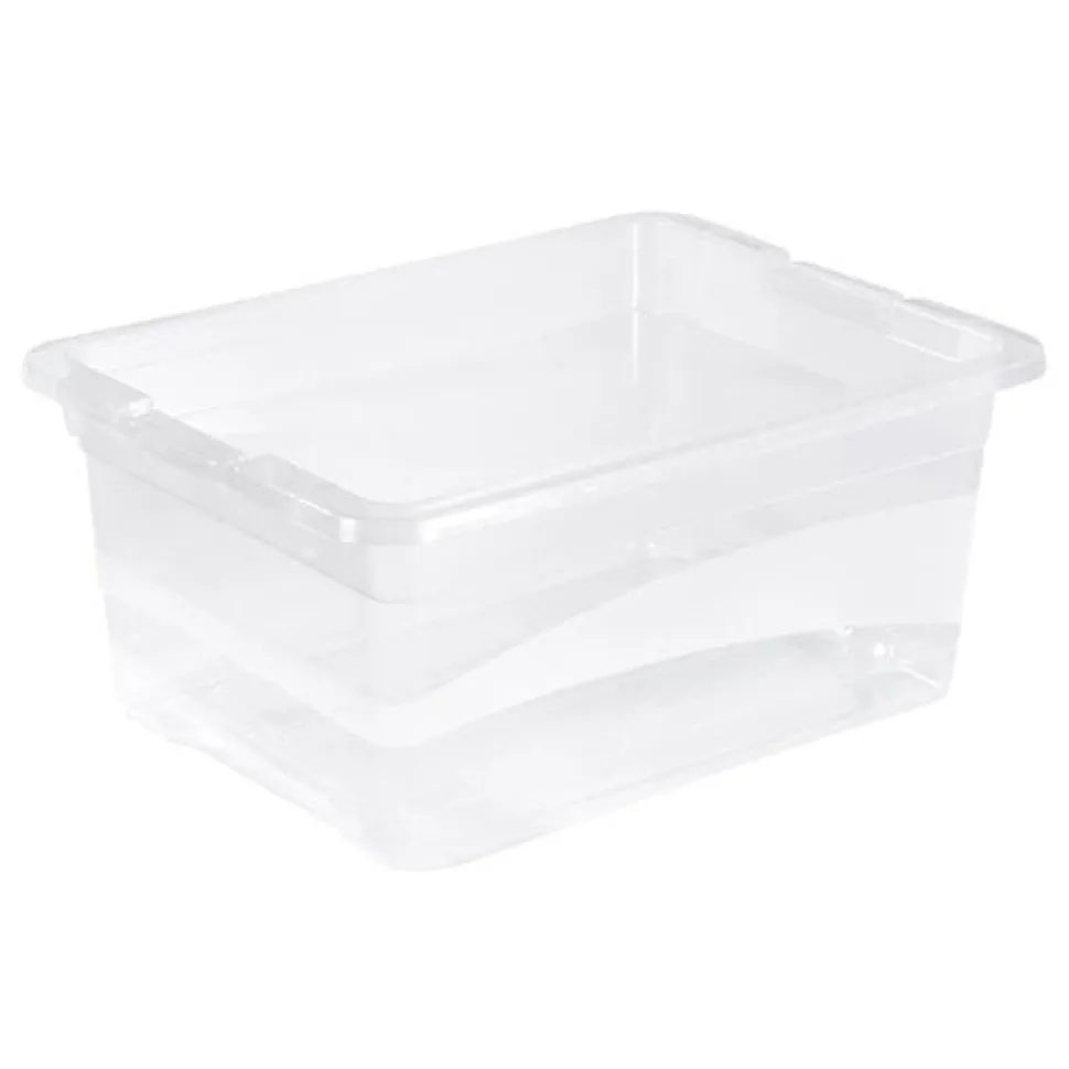 Boîte multi usages avec couvercle 12 litres - Transparent