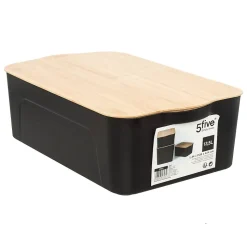 Boîte plastique couvercle bambou 135L - 5Five