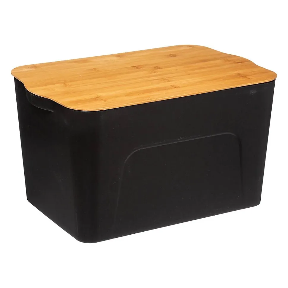 Boîte plastique couvercle bambou 24L - 5Five