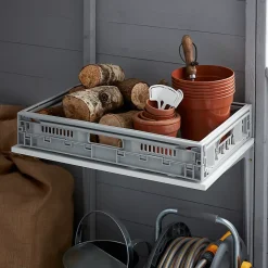 Boîte pliable en plastique recyclé GoodHome Foldie gris 21 L