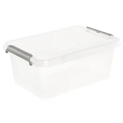 Boîte transparente empilable avec couvercle 4,5 litres