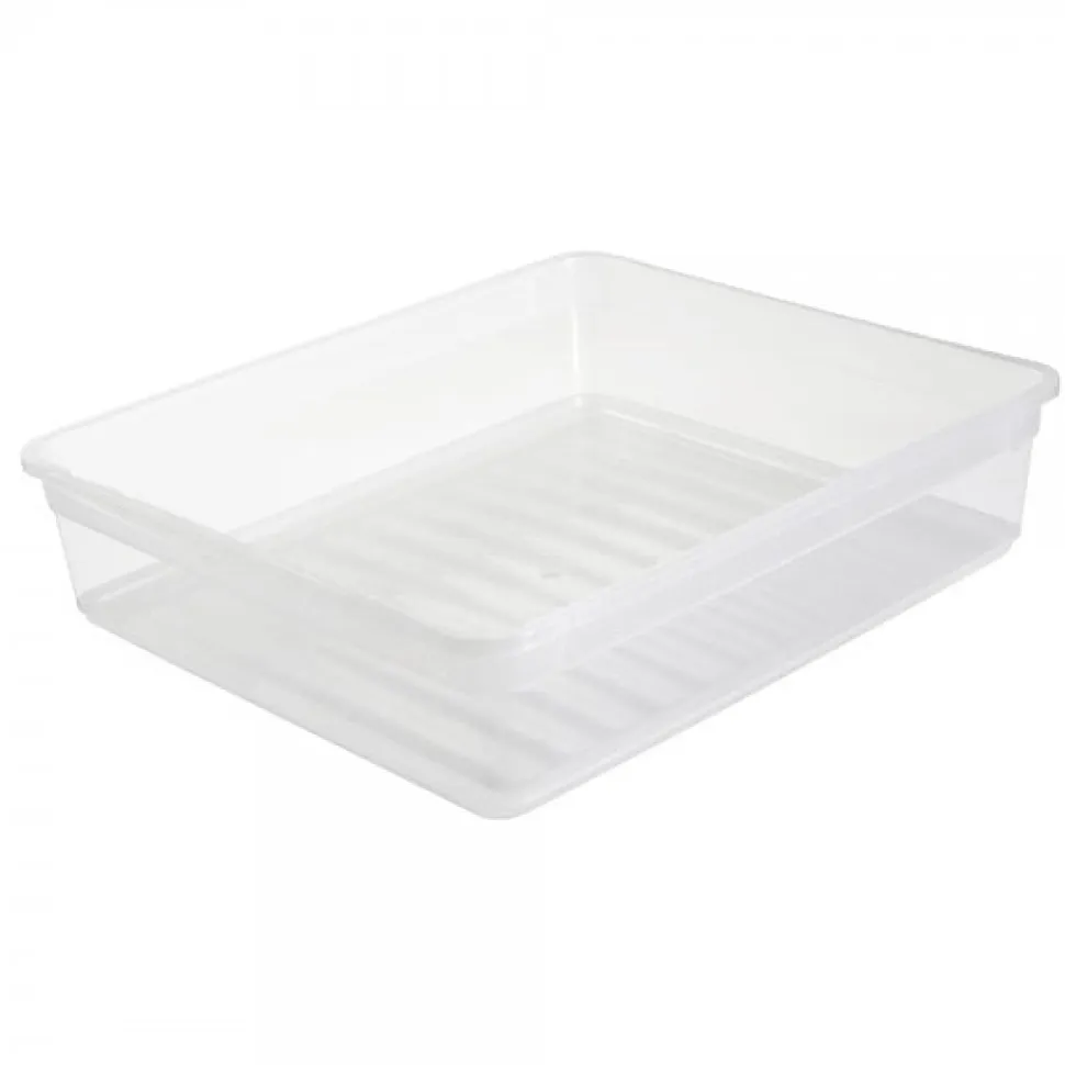 Boîte transparente plate 9 litres anti poussière