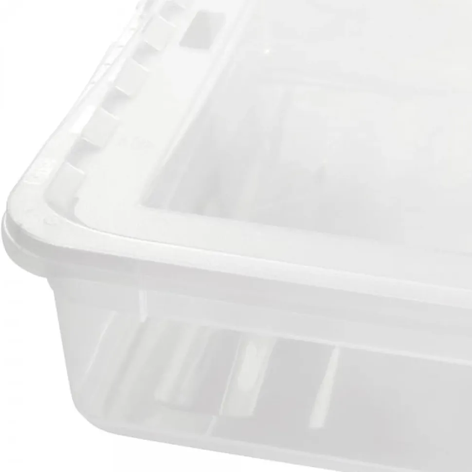Boîte transparente plate 9 litres anti poussière