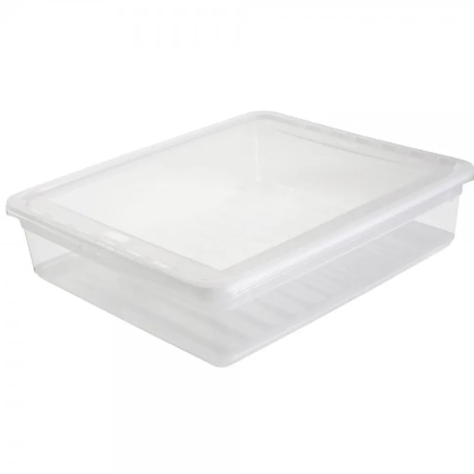 Boîte transparente plate 9 litres anti poussière