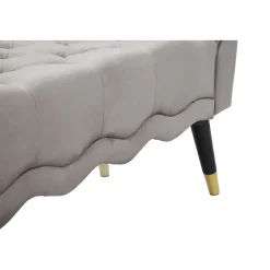 Bout de lit en tissu matelassé Paris 120x40x60 cm
