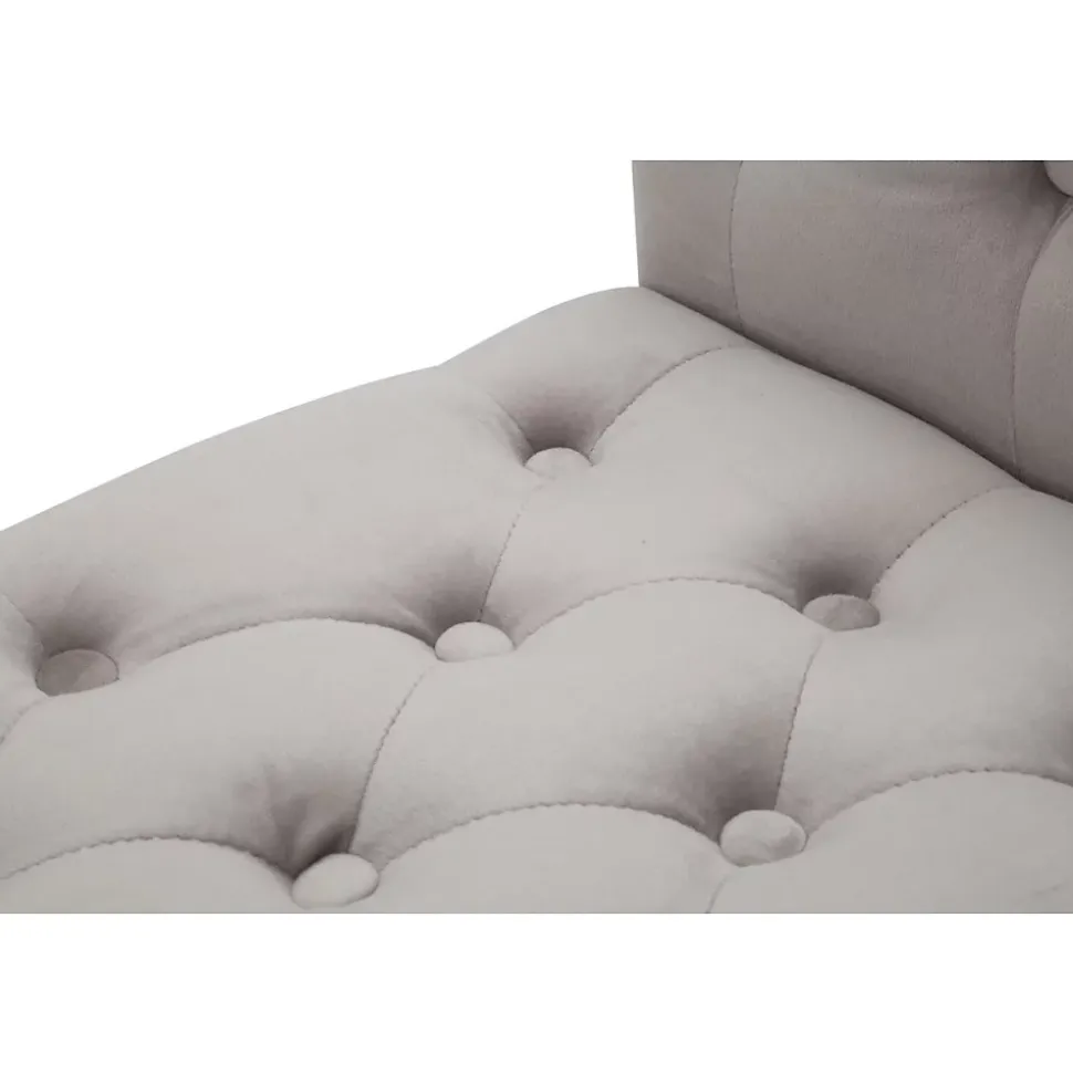 Bout de lit en tissu matelassé Paris 120x40x60 cm