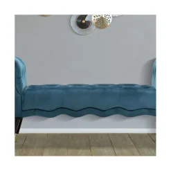 Bout de lit en tissu matelassé Paris 120x40x60 cm