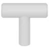 Bouton de meuble en T Dizel GoodHome mat blanc Ø4 x l.1,2 cm x h. 3.5 cm
