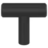 Bouton de meuble en T Dizel noir ⌀.40mm x L.12mm