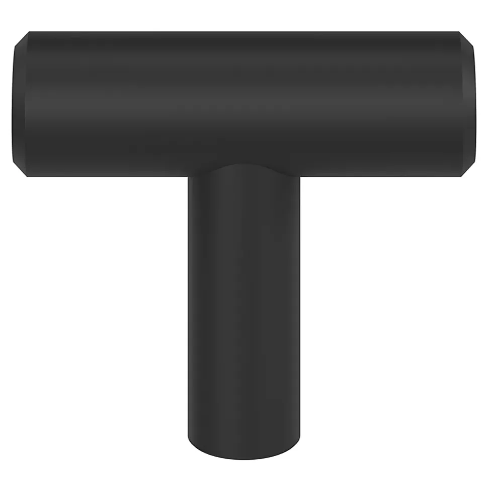 Bouton de meuble en T Dizel noir ⌀.40mm x L.12mm