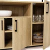 Buffet 140 cm DETROIT 4 portes avec niche design industriel