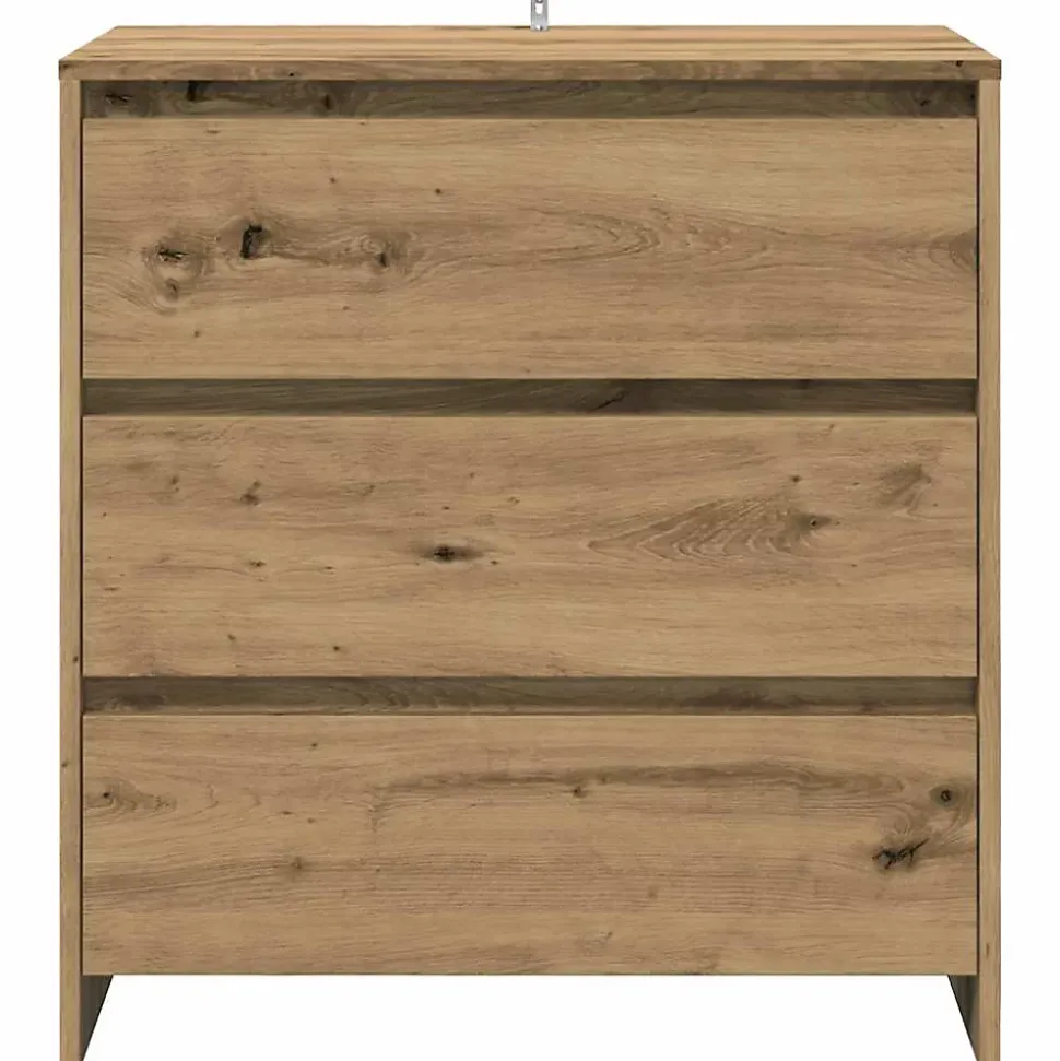 Buffet 3 pcs chêne artisanal bois d'ingénierie vidaXL