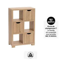 Buffet 3 portes Effet chêne naturel Bivoak - Atmosphera