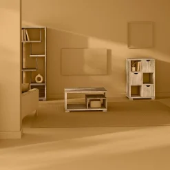 Buffet 3 portes Effet chêne naturel Bivoak - Atmosphera