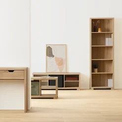 Buffet 3 portes Effet chêne naturel Bivoak - Atmosphera