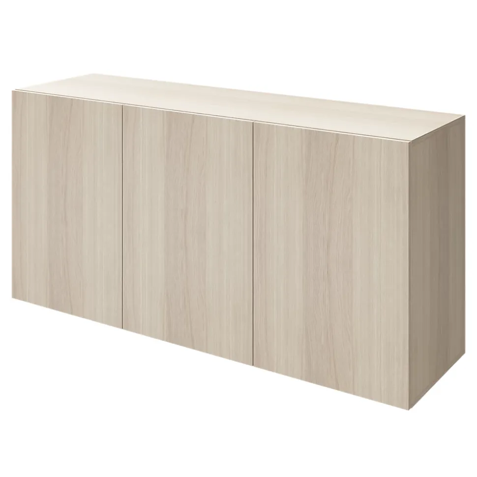 Buffet 3 portes effet chêne GoodHome Atomia H. 75 x L. 150 x P. 47 cm