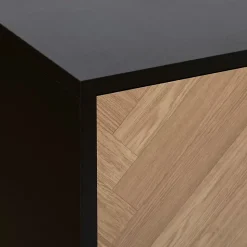 Buffet 2 portes et 3 tiroirs en bois et métal CHEVRONS