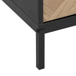 Buffet 2 portes et 3 tiroirs en bois et métal CHEVRONS