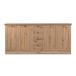 Buffet 4 portes et 4 tiroirs avec poignées en métal L200 cm - TIMBER