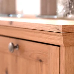 Buffet 4 portes et 4 tiroirs avec poignées en métal L200 cm - TIMBER