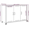 Buffet anthracite 100,5x39x72 cm acier vidaXL